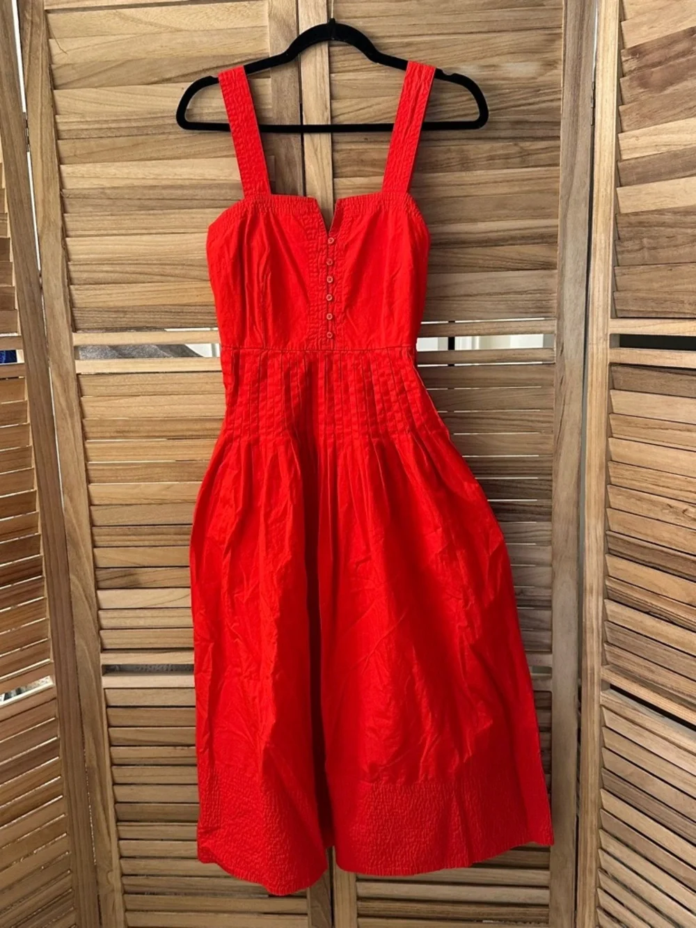 The Great. The Day Break Midi Dress Size 1/S in red - Picture 4 of 6